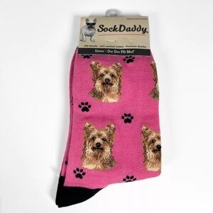 Yorkie Sock Daddy - Dog Pet Lover Socks - Fun Novelty - Unisex Socks, NWT